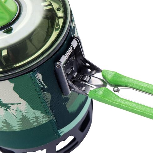 Fire-Maple Fixed Star 1 Backpacking and Camping Stove System, Black 18oz | 30% Faster Boil with HX Base, Piezo Ignition, Compact & Durable, All-in-One Pot, Compatible with Most Canisters, Portable in Kuwait