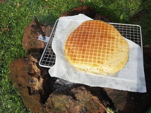 Zalderan Campfire Grill Grate. Small Lightweight, Stainless Steel, Portable, Backpack Hiking Grill. in Saudi Arabia