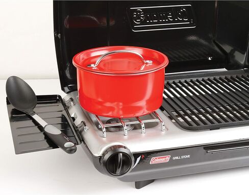Coleman Tabletop 2-in-1 Camping Grill/Stove, 2-Burner Propane Grill & Stove for Outdoor Cooking with Adjustable Burners & Pressure Regulator, 20,000 BTUs of Power for Camping, Tailgating, Grilling in Saudi Arabia