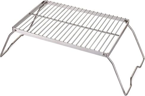 Yopay Folding Campfire Grill with Legs Carrying Bag, 304 Stainless Steel Grate Barbeque Grill, Heavy Duty Portable Camping Grill for Fireplaces, Picnics, Backpacking, Outdoor, 13.6 Inch x 9 Inch x 6.5 Inch in Kuwait