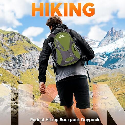 حقيبة ظهر Sunhiker لركوب الدراجات والمشي لمسافات طويلة مقاومة للماء حقيبة ظهر للسفر خفيفة الوزن وصغيرة الحجم M0714 (أخضر داكن) in Kuwait