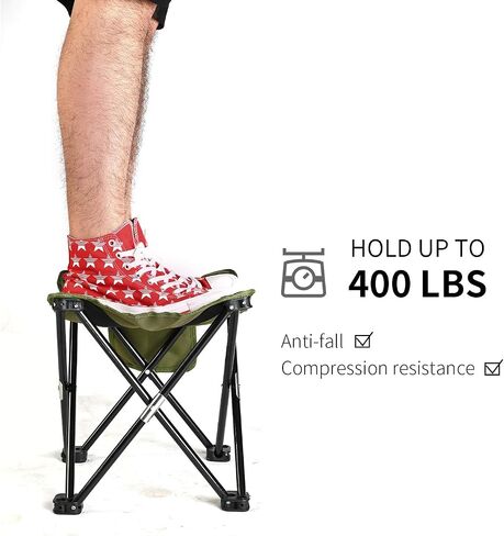 Roptat 2 Pack Camping Stool,Portable Folding Compact Lightweight Stool Seat for Camping Fishing Hiking Gardening Outdoor Walking Backpacking Travelling and Beach with Carry Bag in Kuwait