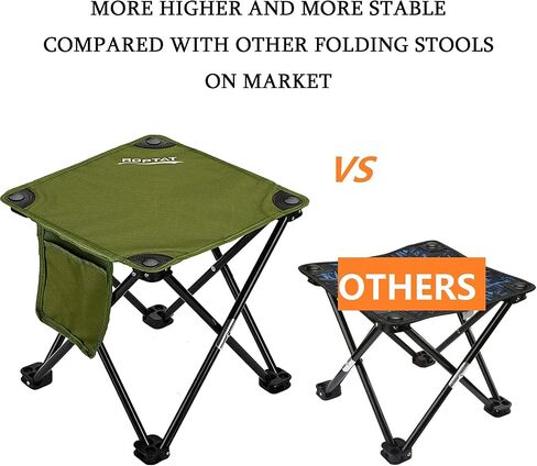Roptat 2 Pack Camping Stool,Portable Folding Compact Lightweight Stool Seat for Camping Fishing Hiking Gardening Outdoor Walking Backpacking Travelling and Beach with Carry Bag in Kuwait