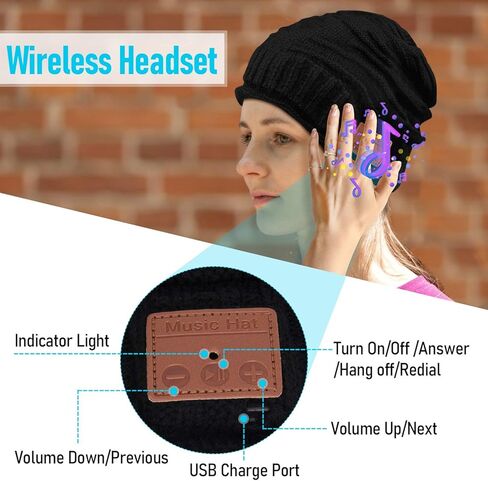 SMINIKER قبعة صغيرة لاسلكية قبعة موسيقية للرياضات الخارجية وهدايا عيد الميلاد للمراهقين الرجال والنساء باللون الرمادي in Kuwait