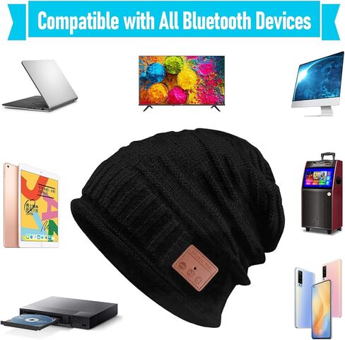 SMINIKER قبعة صغيرة لاسلكية قبعة موسيقية للرياضات الخارجية وهدايا عيد الميلاد للمراهقين الرجال والنساء باللون الرمادي in Kuwait