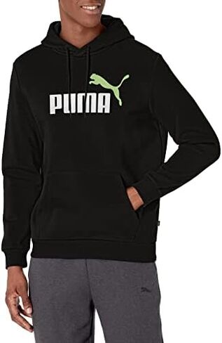 PUMA Men's Essentials+ Big Logo Fleece Hoodie in Saudi Arabia