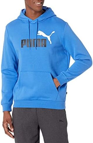 PUMA Men's Essentials+ Big Logo Fleece Hoodie in Saudi Arabia