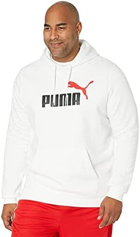 PUMA Men's Essentials+ Big Logo Fleece Hoodie in Saudi Arabia