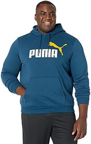 PUMA Men's Essentials+ Big Logo Fleece Hoodie in Saudi Arabia