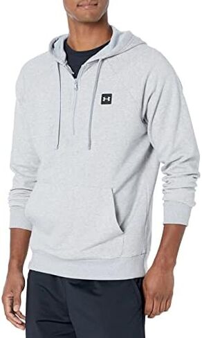 سترة بغطاء رأس Rival Fleece للرجال من Under Armour بسحاب 1/2 in Kuwait