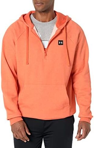 سترة بغطاء رأس Rival Fleece للرجال من Under Armour بسحاب 1/2 in Kuwait