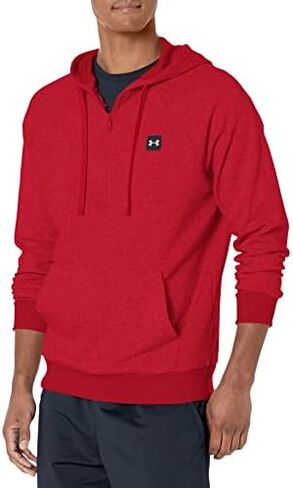 سترة بغطاء رأس Rival Fleece للرجال من Under Armour بسحاب 1/2 in Kuwait