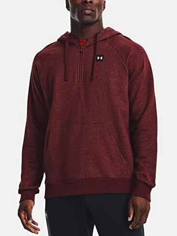 سترة بغطاء رأس Rival Fleece للرجال من Under Armour بسحاب 1/2 in Kuwait