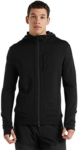 ICEBREAKER Men's Quantum Iii Long Sleeve Wool Athletic Zip Up Hoodie in Saudi Arabia