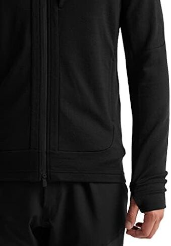 ICEBREAKER Men's Quantum Iii Long Sleeve Wool Athletic Zip Up Hoodie in Saudi Arabia