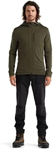 ICEBREAKER Men's Quantum Iii Long Sleeve Wool Athletic Zip Up Hoodie in Saudi Arabia