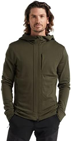 ICEBREAKER Men's Quantum Iii Long Sleeve Wool Athletic Zip Up Hoodie in Saudi Arabia