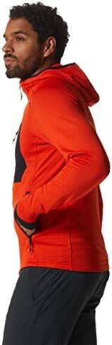 Mountain Hardwear Men's Polartec Power Grid Full Zip Hoody for Climbing, Hiking, and Camping | Breathable and Insulated in Saudi Arabia