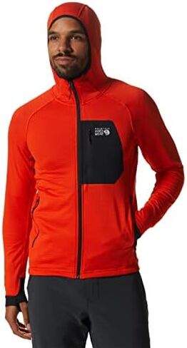 Mountain Hardwear Men's Polartec Power Grid Full Zip Hoody for Climbing, Hiking, and Camping | Breathable and Insulated in Saudi Arabia