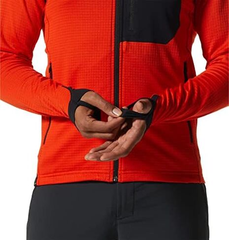 Mountain Hardwear Men's Polartec Power Grid Full Zip Hoody for Climbing, Hiking, and Camping | Breathable and Insulated in Saudi Arabia