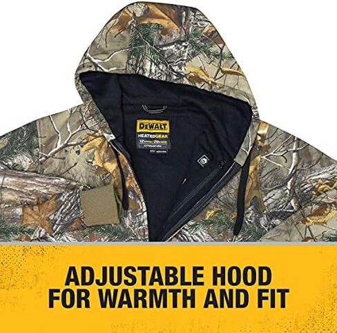DEWALT DCHJ074D1-S Realtree Xtra Camouflage Heated Hoodie, Small, Camouflage in Saudi Arabia