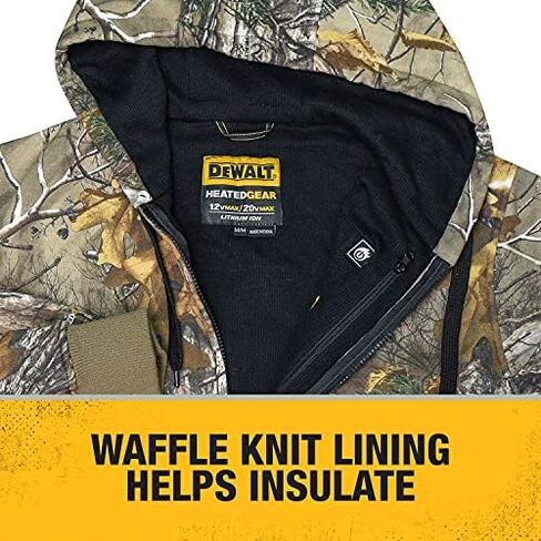 DEWALT DCHJ074D1-S Realtree Xtra Camouflage Heated Hoodie, Small, Camouflage in Saudi Arabia