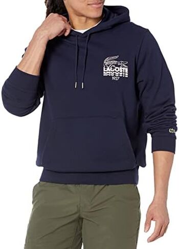 Lacoste Adult's Long Sleeve Print Hooded Sweatshirt in Saudi Arabia