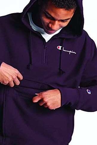 Champion Men's Reverse Weave Anorak with 1/4 Zip Hood in Saudi Arabia