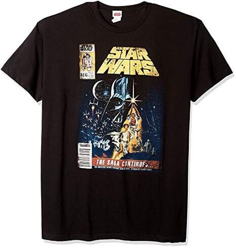 STAR WARS Men's Saga Continues Comic Book Cover T-Shirt in Saudi Arabia