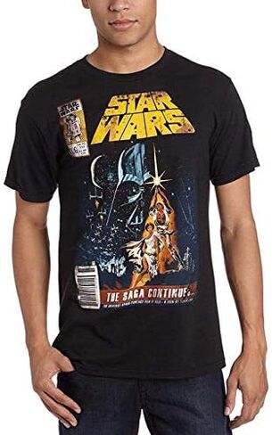 STAR WARS Men's Saga Continues Comic Book Cover T-Shirt in Saudi Arabia