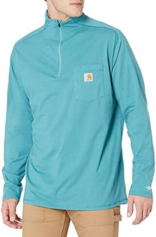 Carhartt Men's 104255 Force® Relaxed Fit Quarter Zip Pocket T-Shirt in Kuwait