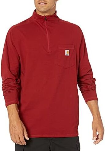 Carhartt Men's 104255 Force® Relaxed Fit Quarter Zip Pocket T-Shirt in Kuwait
