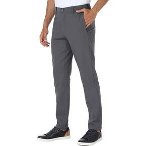 PULI Golf Pants Men Stretch Slim Fit Dress Casual Work Hiking Tapered Waterproof Pants with Pockets