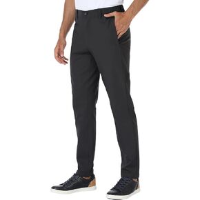 PULI Golf Pants Men Stretch Slim Fit Dress Casual Work Hiking Tapered Waterproof Pants with Pockets