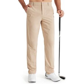 Libin Mens Golf Pants Stretch Work Dress Pants 30"/32" Quick Dry Lightweight Casual Comfy Trousers with Pockets