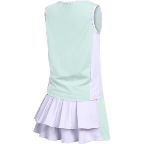 Zaclotre Girls Tennis Golf Dress Outfit Sleeveless Tank Top and Skorts Sets Sport Skirt with Shorts