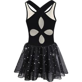 دانشو ثياب الباليه للفتيات الرقص تنانير يوتار الاطفال الباليه توتو فستان طفل لامعة كشكش كم ملابس الرقص in Kuwait