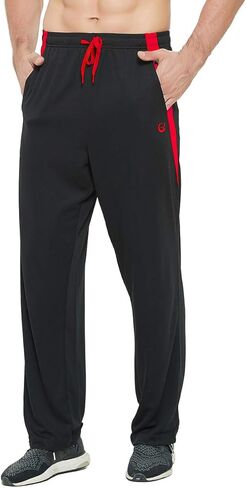 E-SURPA Men's Athletic Pant with Pockets Open Bottom Sweatpants for Men Workout, Exercise, Running in Saudi Arabia