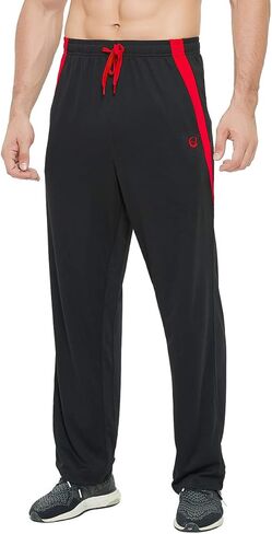 E-SURPA Men's Athletic Pant with Pockets Open Bottom Sweatpants for Men Workout, Exercise, Running in Saudi Arabia