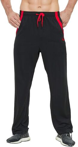 E-SURPA Men's Athletic Pant with Pockets Open Bottom Sweatpants for Men Workout, Exercise, Running in Saudi Arabia