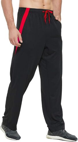 E-SURPA Men's Athletic Pant with Pockets Open Bottom Sweatpants for Men Workout, Exercise, Running in Saudi Arabia