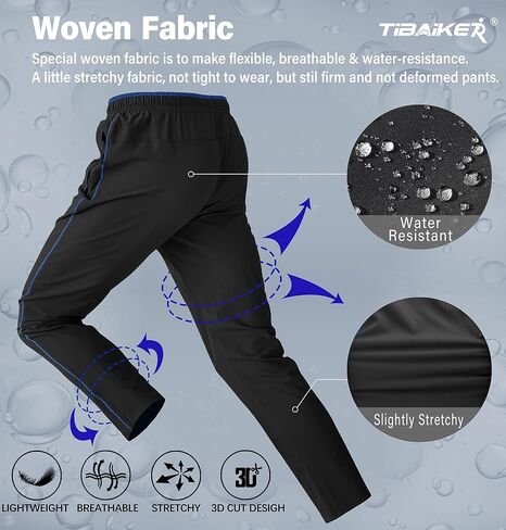 TIBAIKER Mens Joggers Athletic Workout Golf Pants with Pockets Track Lounge Jogging Running Gym Pants in Saudi Arabia