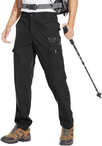 سراويل TERODACO للرجال للتنزه في الهواء الطلق سريعة الجفاف وخفيفة الوزن ومقاومة للماء وجيوب متعددة قابلة للتمدد وقابلة للتنفس in Kuwait