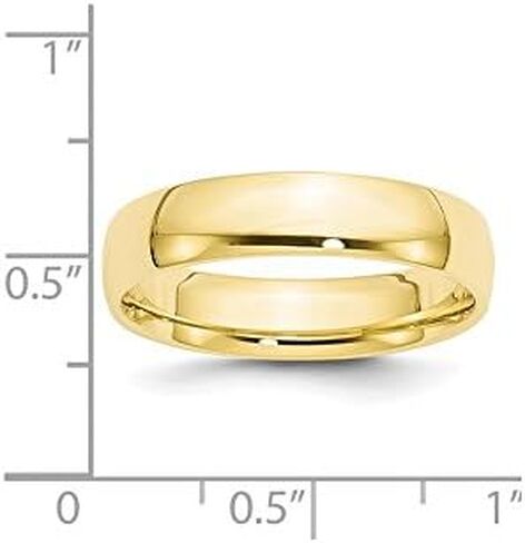 10k Yellow Gold 5mm Comfort Fit Plain Classic Wedding Band Ring in Saudi Arabia