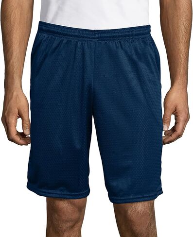Hanes Sport Men's Mesh Pocket Shorts, Men’s Performance Gear Shorts, Men’s Athletic Shorts, 9" Inseam in Kuwait