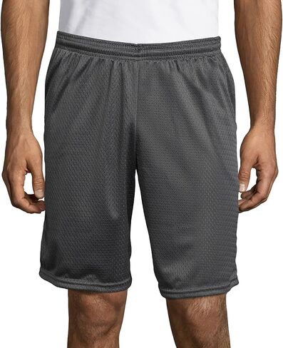 Hanes Sport Men's Mesh Pocket Shorts, Men’s Performance Gear Shorts, Men’s Athletic Shorts, 9" Inseam in Kuwait