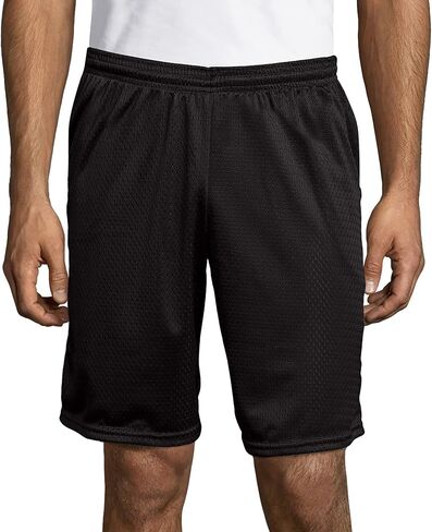 Hanes Sport Men's Mesh Pocket Shorts, Men’s Performance Gear Shorts, Men’s Athletic Shorts, 9" Inseam in Kuwait
