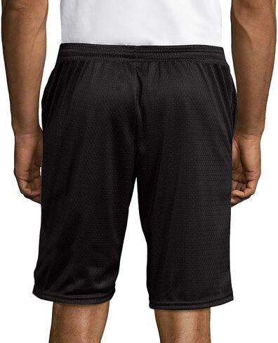 Hanes Sport Men's Mesh Pocket Shorts, Men’s Performance Gear Shorts, Men’s Athletic Shorts, 9" Inseam in Kuwait