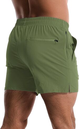 2 Pack Mens Athletic Shorts 5 Inch Quick Dry Gym Workout Shorts Men Lightweight Sports Running Shorts with Pockets in Kuwait