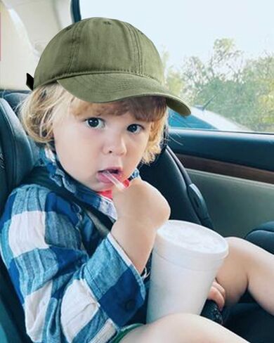 FURTALK Toddler Baseball Hat Kids Boys Girls Adjustable Washed Cotton Baseball Cap with Ponytail in Saudi Arabia